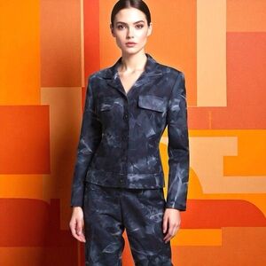 70’s 80’s Vintage Faux Suede 2pc Matching Pantsuit Leisure Suit